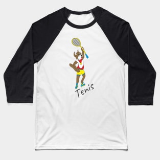 cat tennis player Baseball T-Shirt